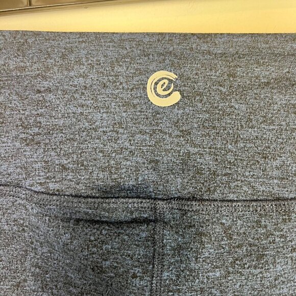 Calme By Johnny Was Ease Space Dye High Waist Leggings Size XS Iris Blue Workout - Picture 6 of 8